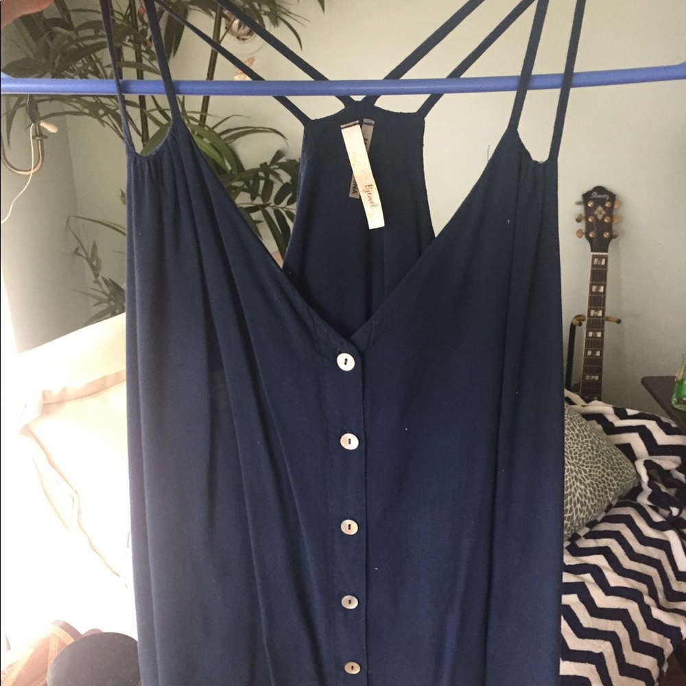 Pretty blue Button down casual top